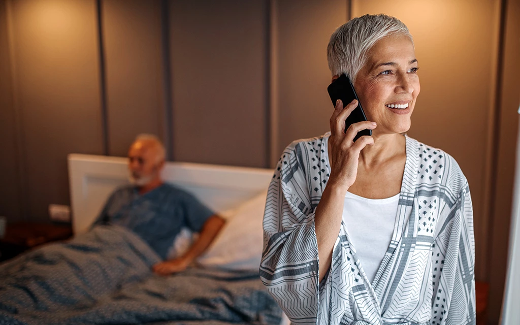 Woman on phone