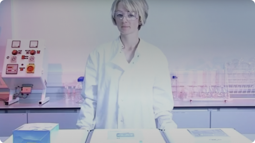 a woman in a lab