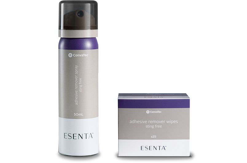 Esenta™ Sting fri selvklebende remover spray og våtservietter